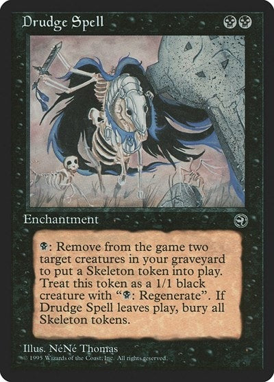 Drudge Spell (HML) #45 Uncommon Homelands Magic: The Gathering: 1995