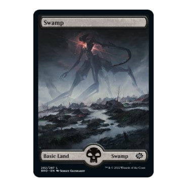 Swamp (282) - Full Art (BRO) #282 Land (Lightly Played) The Brothers' War Magic: The Gathering: 2022