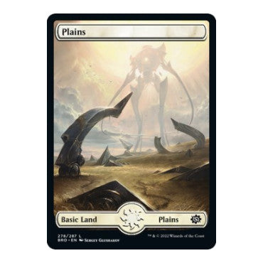 Plains 278 Full Art (BRO) #278 Land (Foil Lightly Played) The Brothers' War Magic: The Gathering: 2022