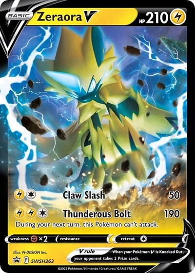 Zeraora V - SWSH263 (SWSD) #SWSH263 Promo (Holofoil Near Mint) SWSH: Sword & Shield Promo Cards Pokemon: 2019