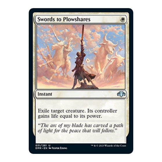 Swords to Plowshares (DMR) #31 Uncommon (Lightly Played) Dominaria Remastered Magic: The Gathering: 2023