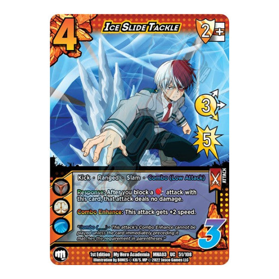 Ice Slide Tackle (MHA3) #51/108 Uncommon UniVersus: My Hero Academia: Heroes Clash UniVersus: 2022