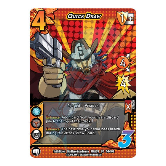 Quick Draw (MHA3) #54/108 Uncommon (1st Edition Normal Lightly Played) UniVersus: My Hero Academia: Heroes Clash UniVersus: 2022