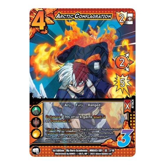 Arctic Conflagration (MHA3) #2/18 SE (1st Edition Normal Lightly Played) UniVersus: My Hero Academia: Heroes Clash UniVersus: 2022