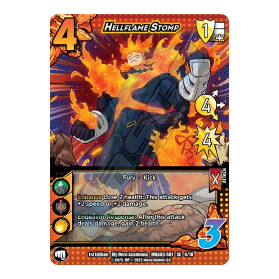 Hellflame Stomp (MHA3) #6/18 SE (1st Edition Normal Lightly Played) UniVersus: My Hero Academia: Heroes Clash UniVersus: 2022