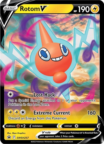 Rotom V - SWSH257 (SWSD) #SWSH257 Promo (Holofoil Near Mint) SWSH: Sword & Shield Promo Cards Pokemon: 2019