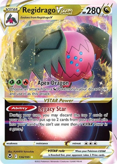 Regidrago VSTAR (SWSH12) #136/195 Ultra Rare (Holofoil Near Mint) SWSH12: Silver Tempest Pokemon: 2022