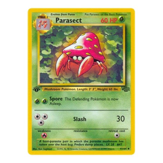 Parasect (JU) #41/64 Uncommon Jungle Pokemon: 1999