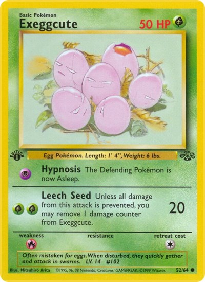 Exeggcute (JU) #52/64 Common Jungle Pokemon: 1999