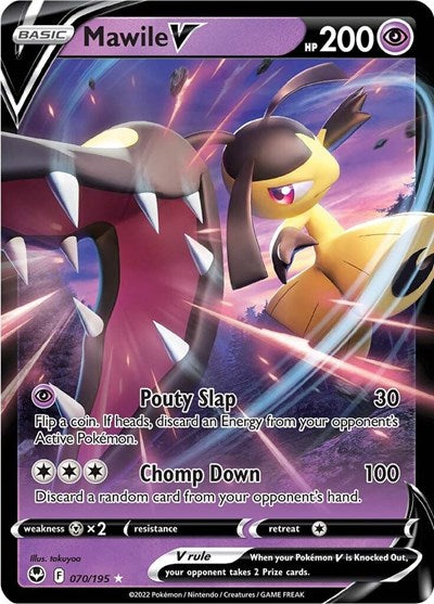 Mawile V (SWSH12) #070/195 Ultra Rare (Holofoil Near Mint) SWSH12: Silver Tempest Pokemon: 2022