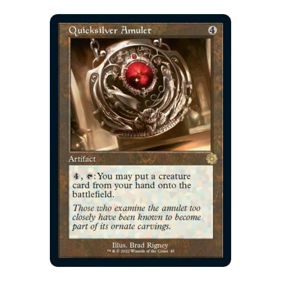 Quicksilver Amulet (BRR) #45 Rare (Lightly Played) The Brothers' War: Retro Frame Artifacts Magic: The Gathering: 2022
