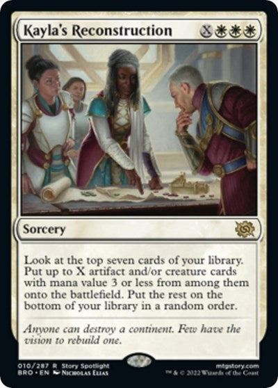 Kaylas Reconstruction (BRO) #10 Rare The Brothers' War Magic: The Gathering: 2022