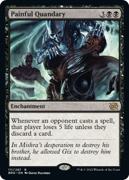 Painful Quandary (BRO) #111 Rare (Lightly Played) The Brothers' War Magic: The Gathering: 2022