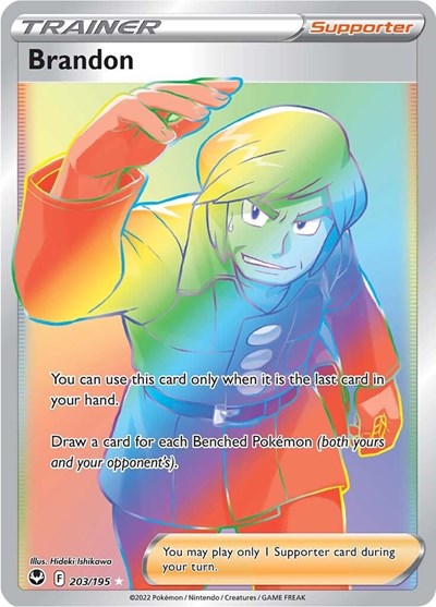 Brandon (Secret) (SWSH12) #203/195 Secret Rare (Holofoil Near Mint) SWSH12: Silver Tempest Pokemon: 2022
