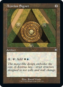 Azorius Signet Retro Frame (BRC) #133 Uncommon (Lightly Played) Commander: The Brothers' War Magic: The Gathering: 2022