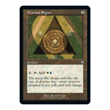 Azorius Signet (Retro Frame) (BRC) #133 Uncommon (Lightly Played) Commander: The Brothers' War Magic: The Gathering: 2022