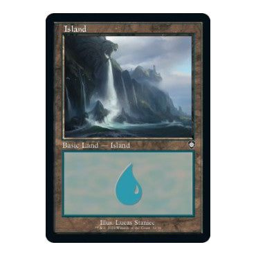 Island (32) (Retro Frame) (BRC) #32 Land (Lightly Played) Commander: The Brothers' War Magic: The Gathering: 2022