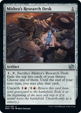 2022 Magic: The Brothers' War (BRO) - Mishras Research Desk (#162, Uncommon)