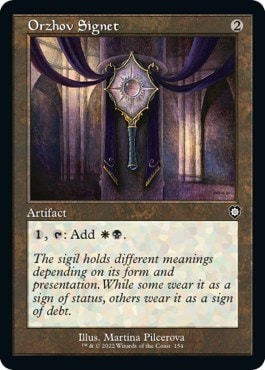 Orzhov Signet Retro Frame (BRC) #154 Common (Lightly Played) Commander: The Brothers' War Magic: The Gathering: 2022