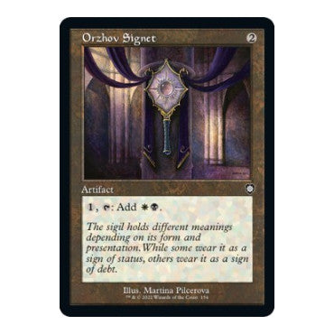 Orzhov Signet (Retro Frame) (BRC) #154 Common (Lightly Played) Commander: The Brothers' War Magic: The Gathering: 2022