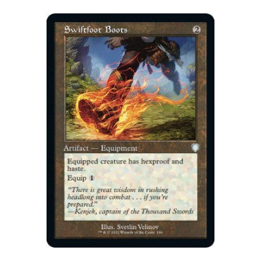 Swiftfoot Boots Retro Frame (BRC) #166 Uncommon (Lightly Played) Commander: The Brothers' War Magic: The Gathering: 2022