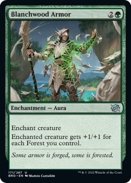 Blanchwood Armor (BRO) #171 Uncommon (Lightly Played) The Brothers' War Magic: The Gathering: 2022