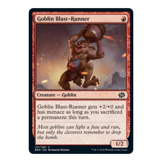 Goblin Blast Runner (BRO) #137 Common The Brothers' War Magic: The Gathering: 2022