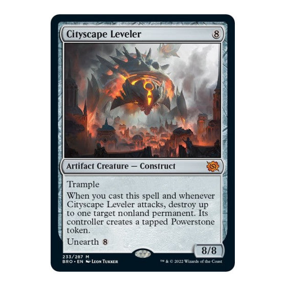 Cityscape Leveler (BRO) #233 Mythic Rare (Near Mint) The Brothers' War Magic: The Gathering: 2022