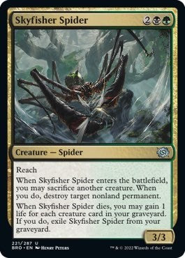 Skyfisher Spider (BRO) #221 Uncommon (Lightly Played) The Brothers' War Magic: The Gathering: 2022