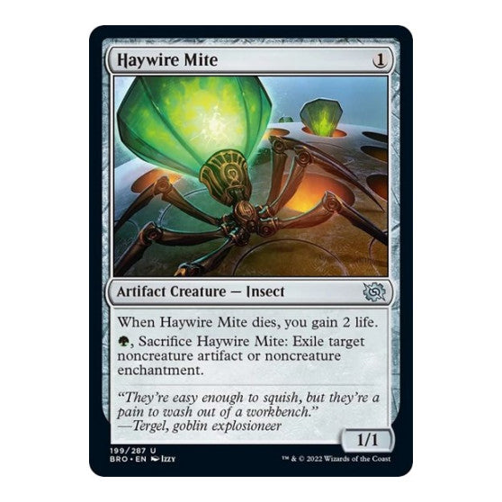 Haywire Mite (BRO) #199 Uncommon (Lightly Played) The Brothers' War Magic: The Gathering: 2022