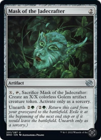 Mask of the Jadecrafter (BRO) #201 Uncommon (Lightly Played) The Brothers' War Magic: The Gathering: 2022