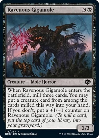 Ravenous Gigamole (BRO) #113 Common The Brothers' War Magic: The Gathering: 2022