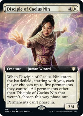 Disciple of Caelus Nin Extended Art (BRC) #41 Rare (Lightly Played) Commander: The Brothers' War Magic: The Gathering: 2022