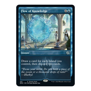 Flow of Knowledge (PPBRO) #381 Promo Promo Pack: The Brothers' War Magic: The Gathering: 2022