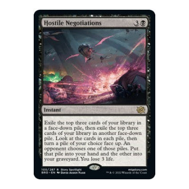 Hostile Negotiations (BRO) #105 Rare (Foil Near Mint) The Brothers' War Magic: The Gathering: 2022