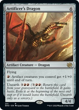 Artificers Dragon (BRO) #291 Rare The Brothers' War Magic: The Gathering: 2022