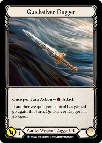 Quicksilver Dagger DYN069 (DYN) #DYN069 Rare (Lightly Played) Dynasty Flesh and Blood TCG: 2022