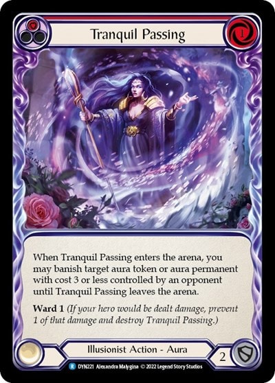 Tranquil Passing Red (DYN) #DYN221 Rare (Lightly Played) Dynasty Flesh and Blood TCG: 2022