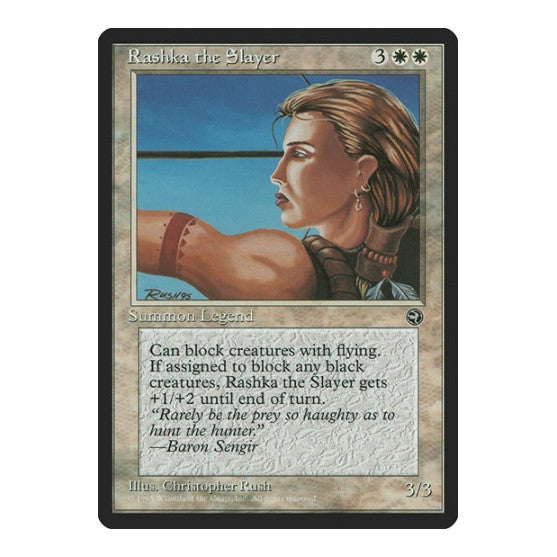 Rashka the Slayer (HML) #12 Uncommon (Moderately Played) Homelands Magic: The Gathering: 1995