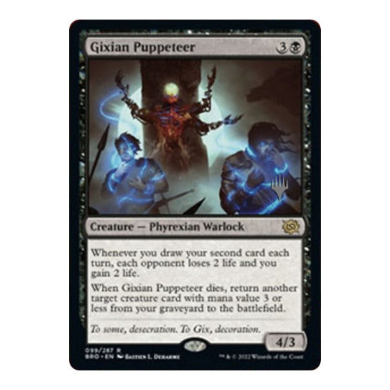 Gixian Puppeteer (PPBRO) #99 Rare (Lightly Played) Promo Pack: The Brothers' War Magic: The Gathering: 2022