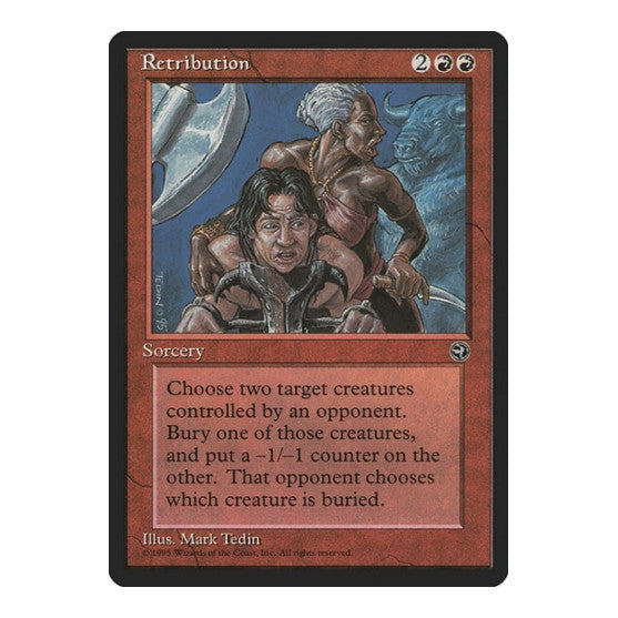 Retribution (HML) #79 Uncommon (Lightly Played) Homelands Magic: The Gathering: 1995