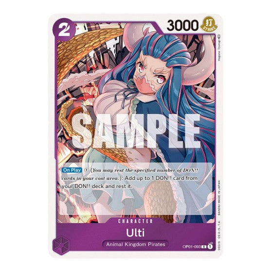 Ulti (OP01) #OP01-093 Rare (Foil Lightly Played) Romance Dawn One Piece Card Game: 2022