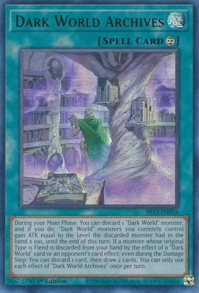 Dark World Archives (SR13) #SR13-EN026 Ultra Rare (1st Edition Near Mint) Structure Deck: Dark World YuGiOh: 2022