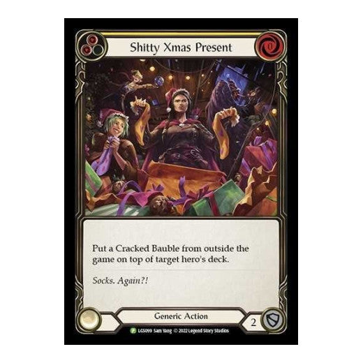 Shitty Xmas Present - LGS099 (PR) #LGS099 Promo (Rainbow Foil Moderately Played) Flesh and Blood: Promo Cards Flesh and Blood TCG: 2019