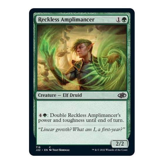 Reckless Amplimancer (J22) #716 Common (Lightly Played) Jumpstart 2022 Magic: The Gathering: 2022