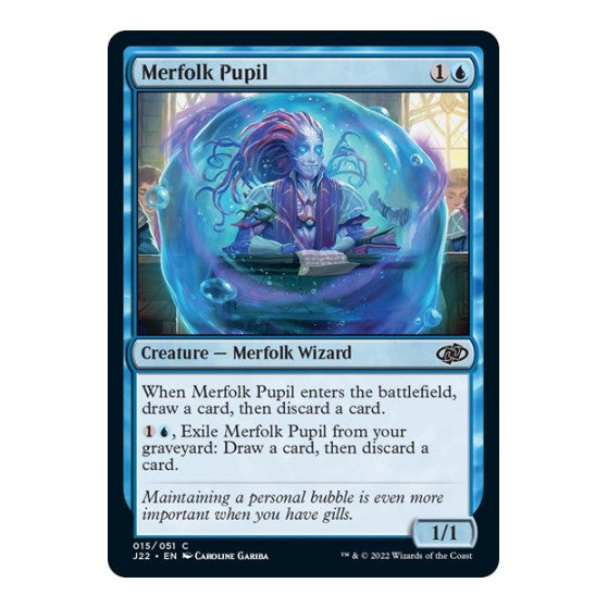 Merfolk Pupil (J22) #15 Common (Lightly Played) Jumpstart 2022 Magic: The Gathering: 2022