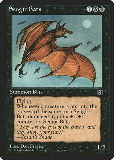 Sengir Bats (HML) #57 Common Homelands Magic: The Gathering: 1995