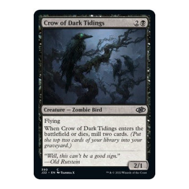 Crow of Dark Tidings (J22) #390 Common (Lightly Played) Jumpstart 2022 Magic: The Gathering: 2022