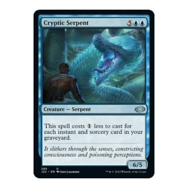 Cryptic Serpent (J22) #285 Uncommon (Lightly Played) Jumpstart 2022 Magic: The Gathering: 2022