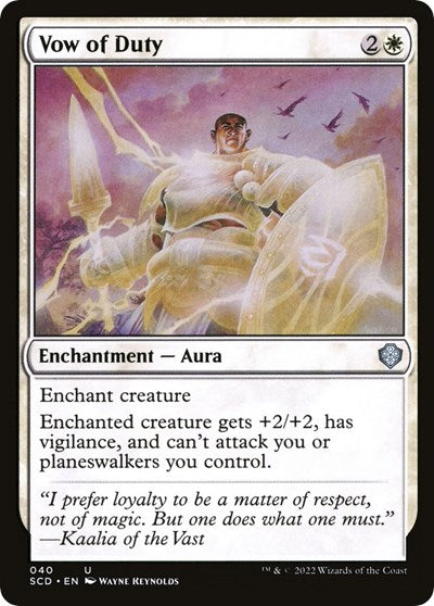 Vow of Duty (SCD) #40 Uncommon (Lightly Played) Starter Commander Decks Magic: The Gathering: 2022